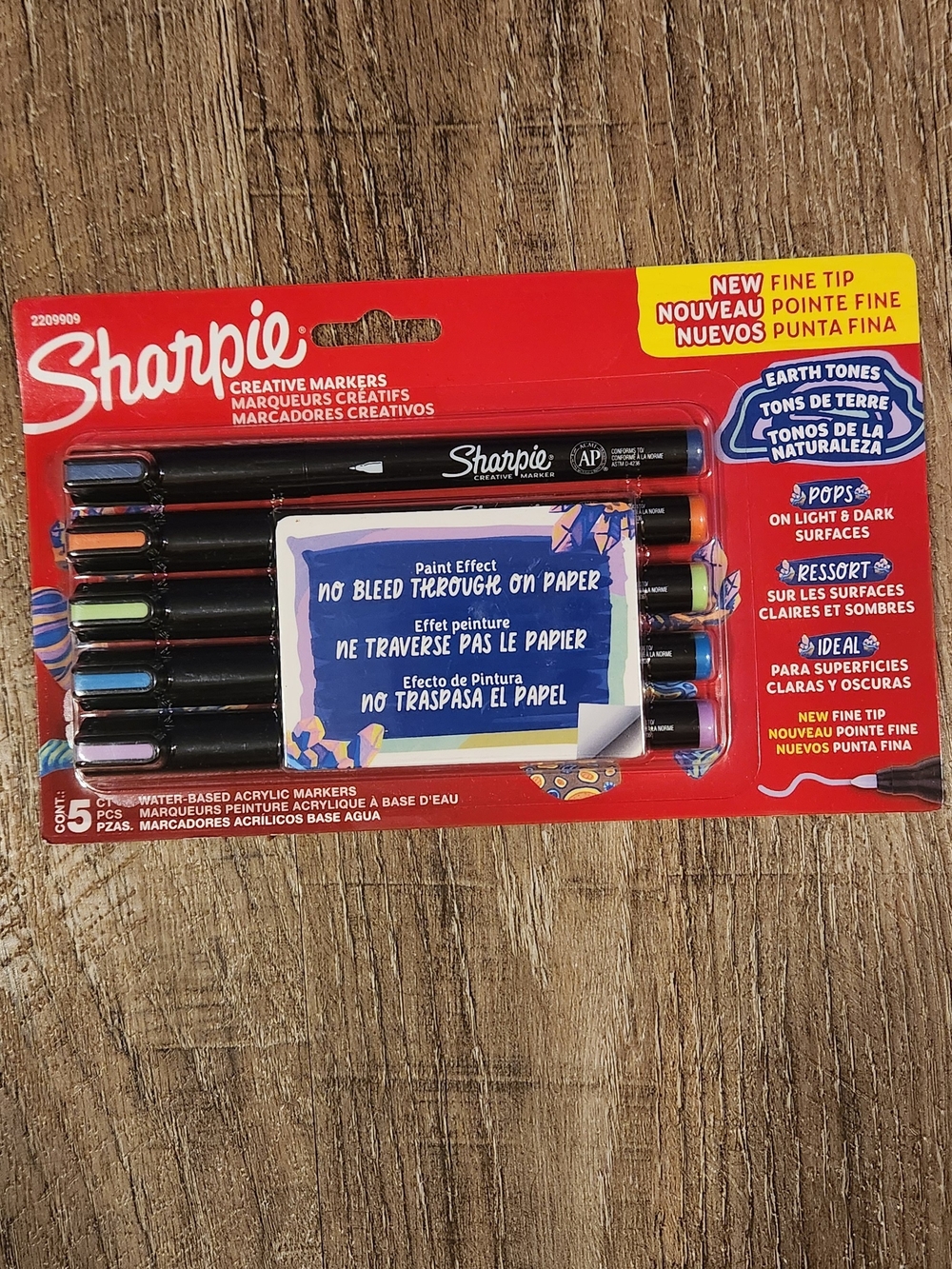 Sharpie Earth Tones Fine Tip Acrylic Markers – Assorted Earth Colors